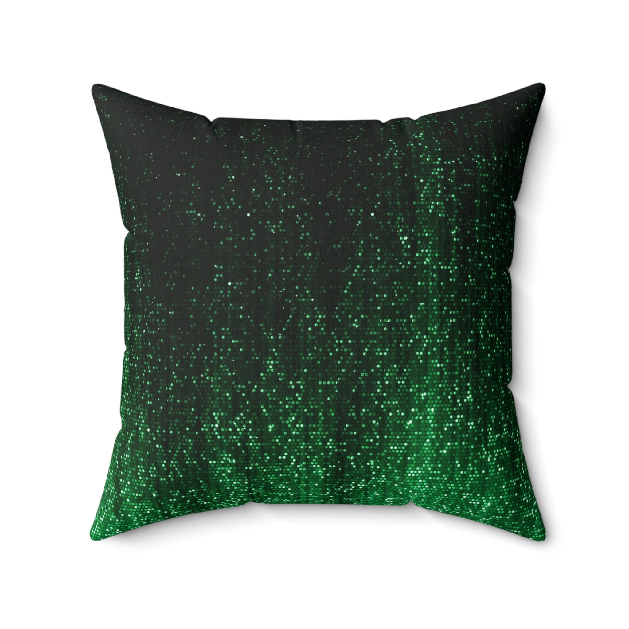 Emerald Green Pillow Retro Green Cushion Green and Black Etsy
