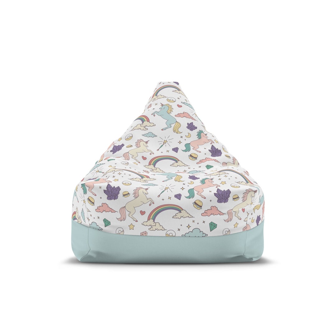 Bean Bag Chair Unicorn Bean Bag Girls Pastel Furniture Neutral Etsy