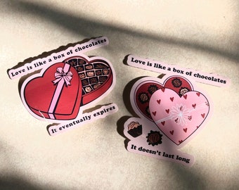 Stickers chocolat | autocollants drôles | autocollants ironiques | autocollants de couple | adorables autocollants