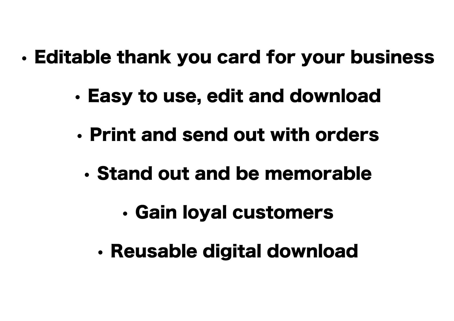 Printable Business Thank You Card Template Thank You for Etsy