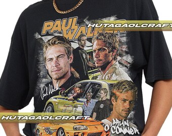 Camiseta unisex Camiseta vintage limitada de Paul Walker Brian O'Connor, regalo para mujer y hombre