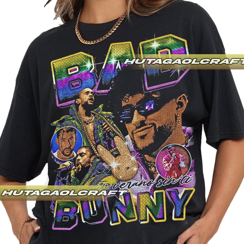 Discover Vintage Bad Bunny Shirt, Bad Bunny Gift, Music Lover Gift