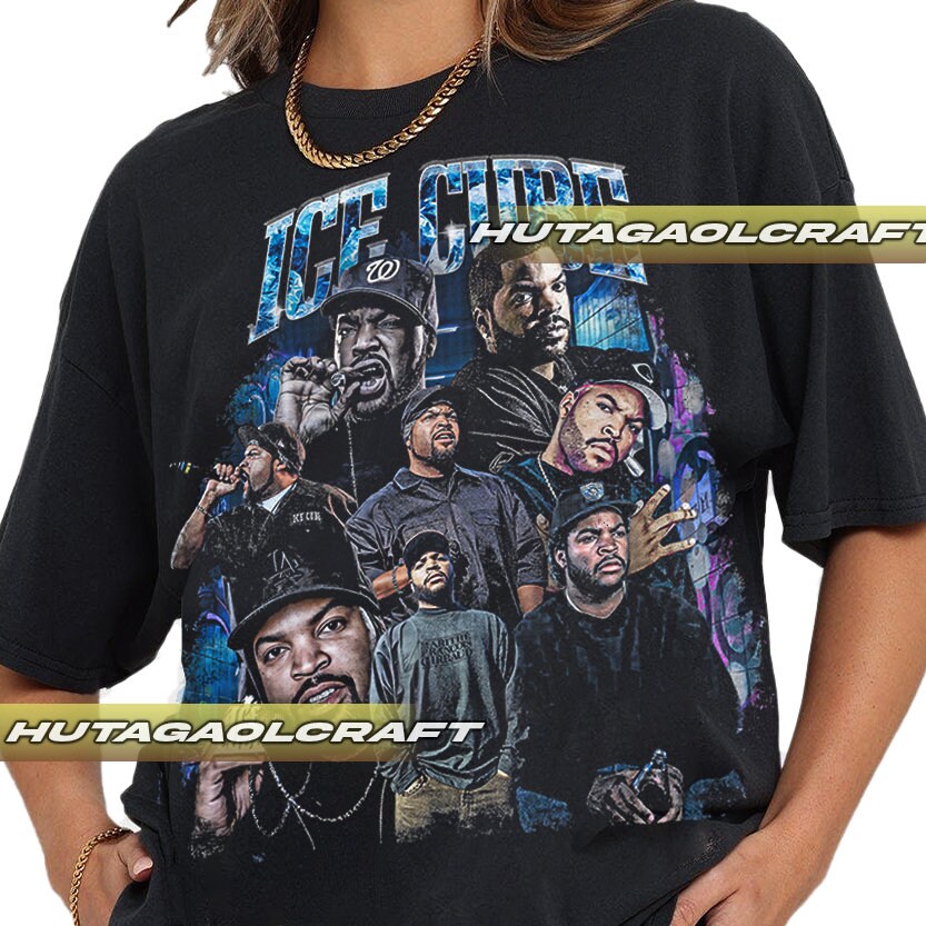ICE CUBE T SHIRT Retro 90s West Coast NWA Gangsta Rap Hip Hop Adult SMALL