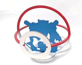 Pokemon Blastoise Pokeball digital files 3mm lasercut, DXF, SVG