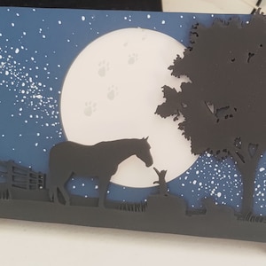 Horse Moon Art 4 layer SVG Digital FIles
