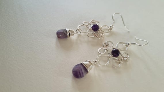 Violet Mirage Amethyst Boho Earrings
