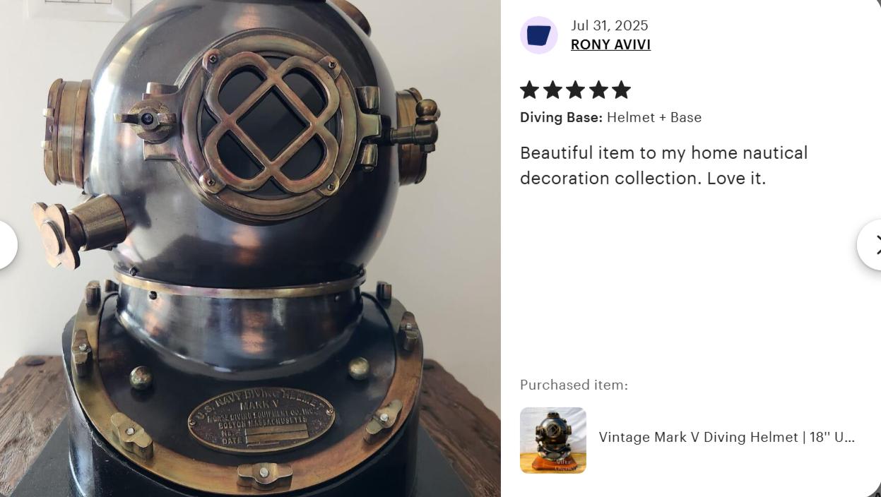 Space Marine Helmet Diver Helmet Mark V Deep Sea Diving Helmet - Solid ...