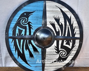 Handgefertigtes Wikinger Schild - Valhalla für LARP Cosplay