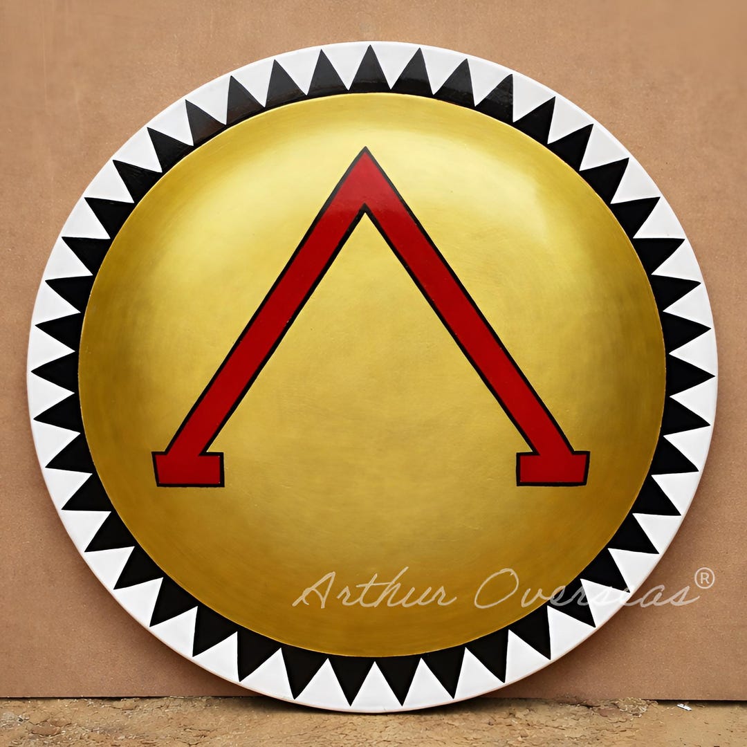 Historically Accurate Spartan Greek Hoplite Shield | Pinewood, Bronze ...