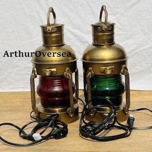 Antique Anchor German Marine Lantern JH Peter's & Bey