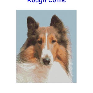 Cross Stitch Chart, Pattern, Rough Collie, Sheep, Dog, Canine, KC, Lassie