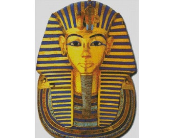 Cross Stitch Chart, Pattern, Toutankhamon, Tutankhamen. Tutankhamun, King,  Ancient, Egypt, Pharos, Mummy, Pyramids