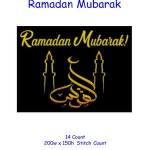 Korsstygnsdiagram, Mönster, Ramadan, Mubarak, Islam, Muslimsk, Religiös,