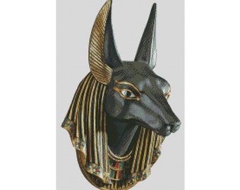 Cross Stitch Chart, Pattern, Anubis, Jackal, Ancient, Egypt, Pharos, Mummy, Pyramids