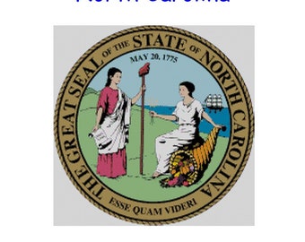 Korsstygnsdiagram, Mönster, North Carolina, Delstat, Sigill, Emblem, Märke