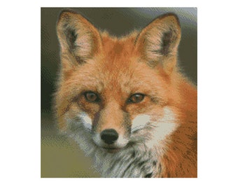 Cross Stitch Chart, Pattern, Fox, Red, Wildlife