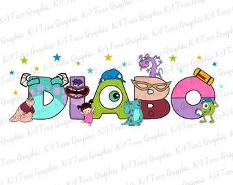 Nombre personalizado Monstruos PNG, Vacaciones familiares Png, Monsters Company Png, Reino Mágico, Monstruo Png, Monstruos Lindos Svg, Descarga Digital