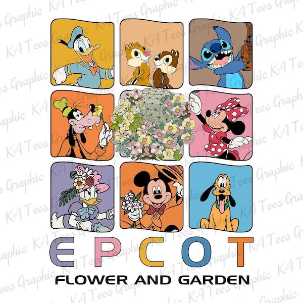 Floral Mouse And Friends PNG, Flower And Garden Festival Png, Family Trip Png, Vacay Mode Png, Family Trip Shirt Png, Family Vacation Png