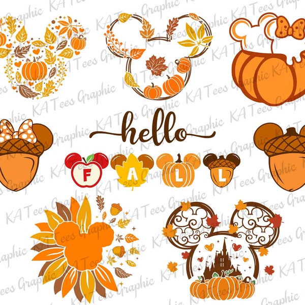 Hello Fall SVG Bundle, Fall Leaves Pumpkin Svg, Fall Vibes Svg, Autumn Leaf Svg, Fall Acorns Svg, Happy Autumn Svg, Autumn Svg For Shirt