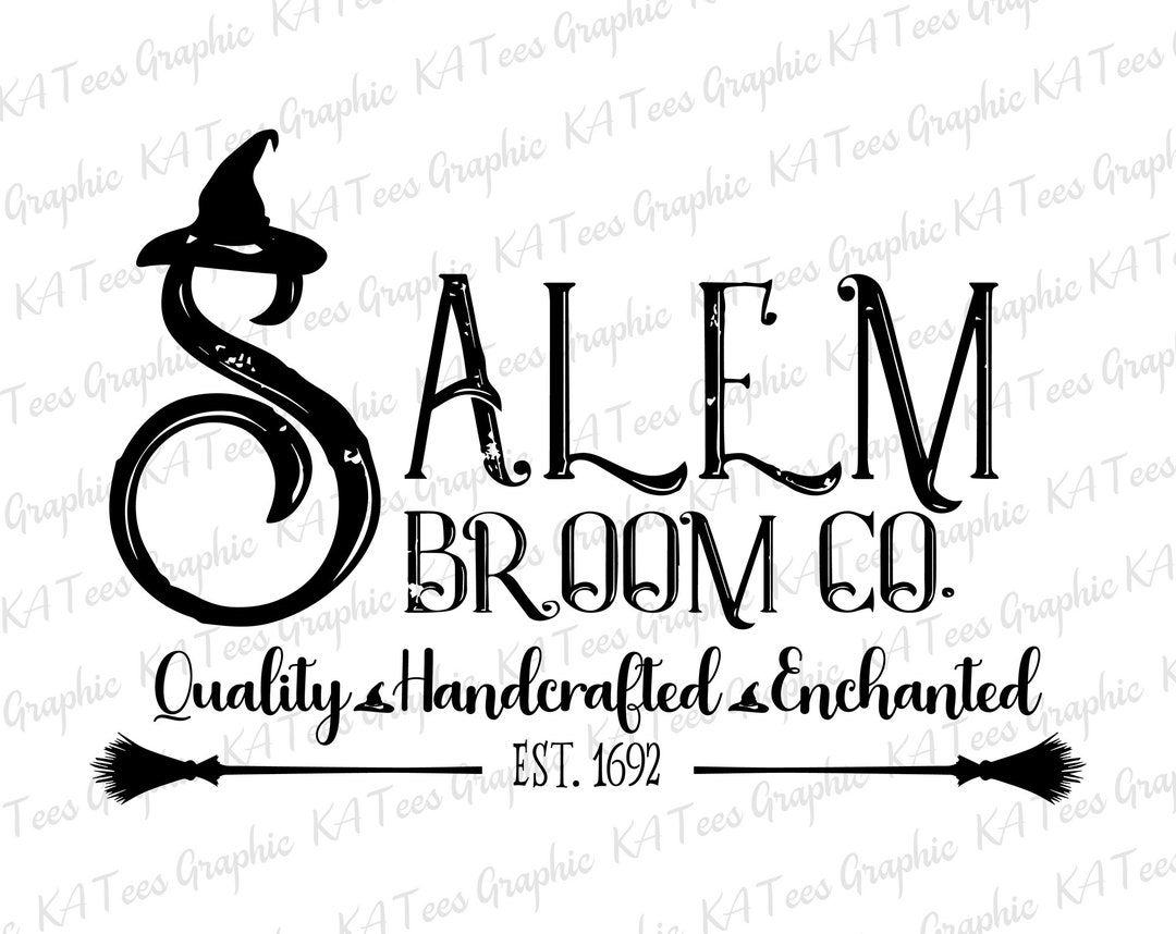Retro Halloween Salem Broom Company SVG, Halloween Svg, Trick or Treat ...