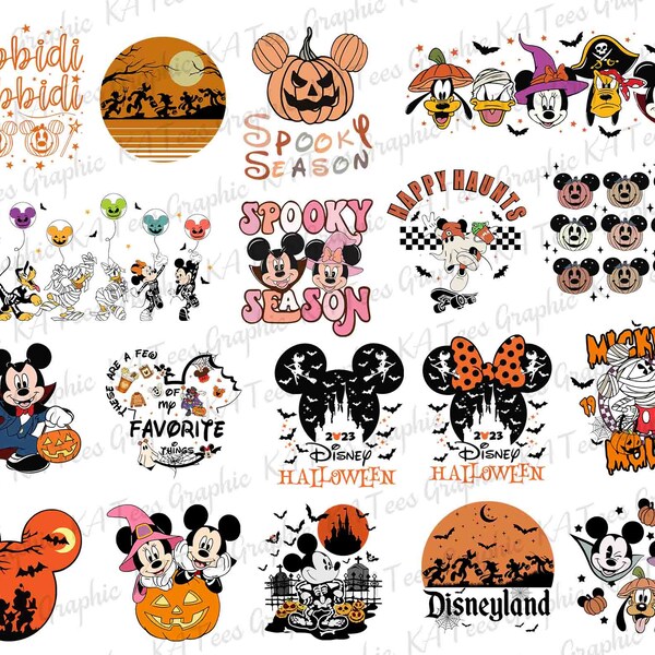 Bundle Halloween Mouse And Friends SVG, Halloween Svg, Trick Or Treat, Spooky Vibes, Halloween Bundle, Trendy Halloween, Instant Download