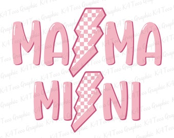 Mama Mini Light Bolt SVG, Mama Svg, Mama Mini Matching Svg, Mothers Day Svg, Mom Life Svg, Motherhood Svg, Digital Download