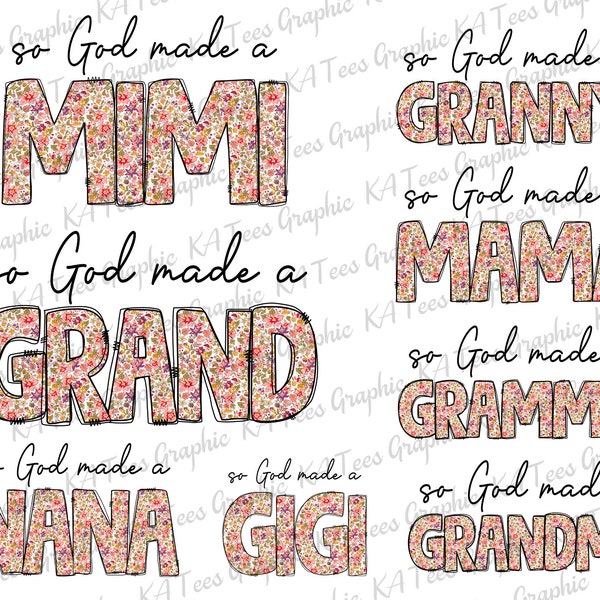 Bundle So God Made A Mama Png, Floral Mama Png, Retro Mom Sublimation Png, Mama Shirt Design, Mother's Day Png, Sublimation Design