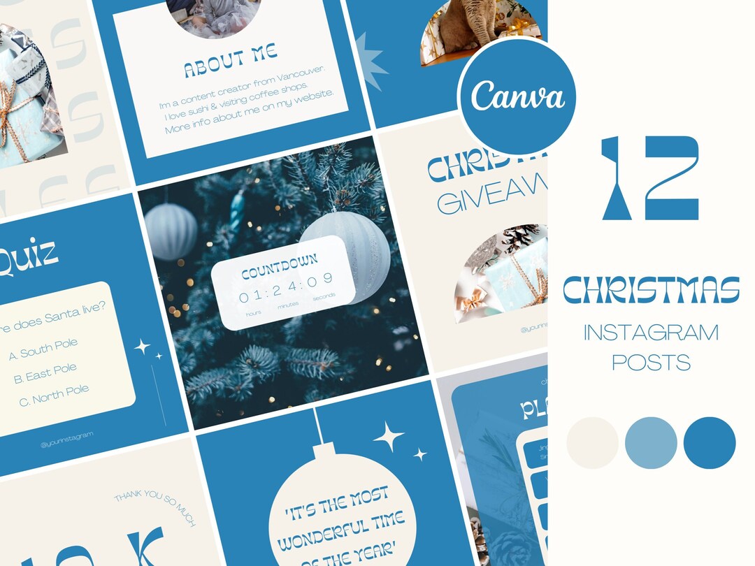 Christmas Instagram Post Templates, Christmas Instagram Story Templates ...