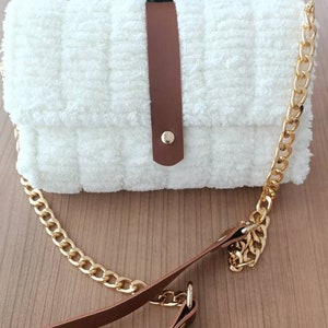 Teddy Felder Shoulder Bag, Fluffy Bag, Fleece Bag, Cute Crossbody Bag, Furry Bag, Teddy Bag, Fluffy Clutch, White Bag, White Teddy Bag