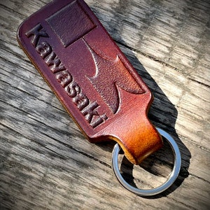 Porte-clés logo en cuir, porte-clés en cuir fait main, cadeau personnalisé, cadeau papa, porte-clés en cuir personnalisé