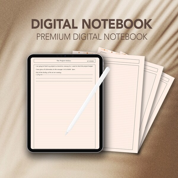 Ipad With Notepad Etsy