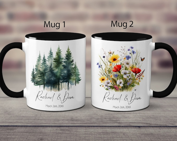 Mr and Mrs Mug, Personalized Mr Mrs Wedding Mug, Custom Wedding Gift, Bride and Groom Mug, Custom Gift For Bride, Bridal Shower Gift mother