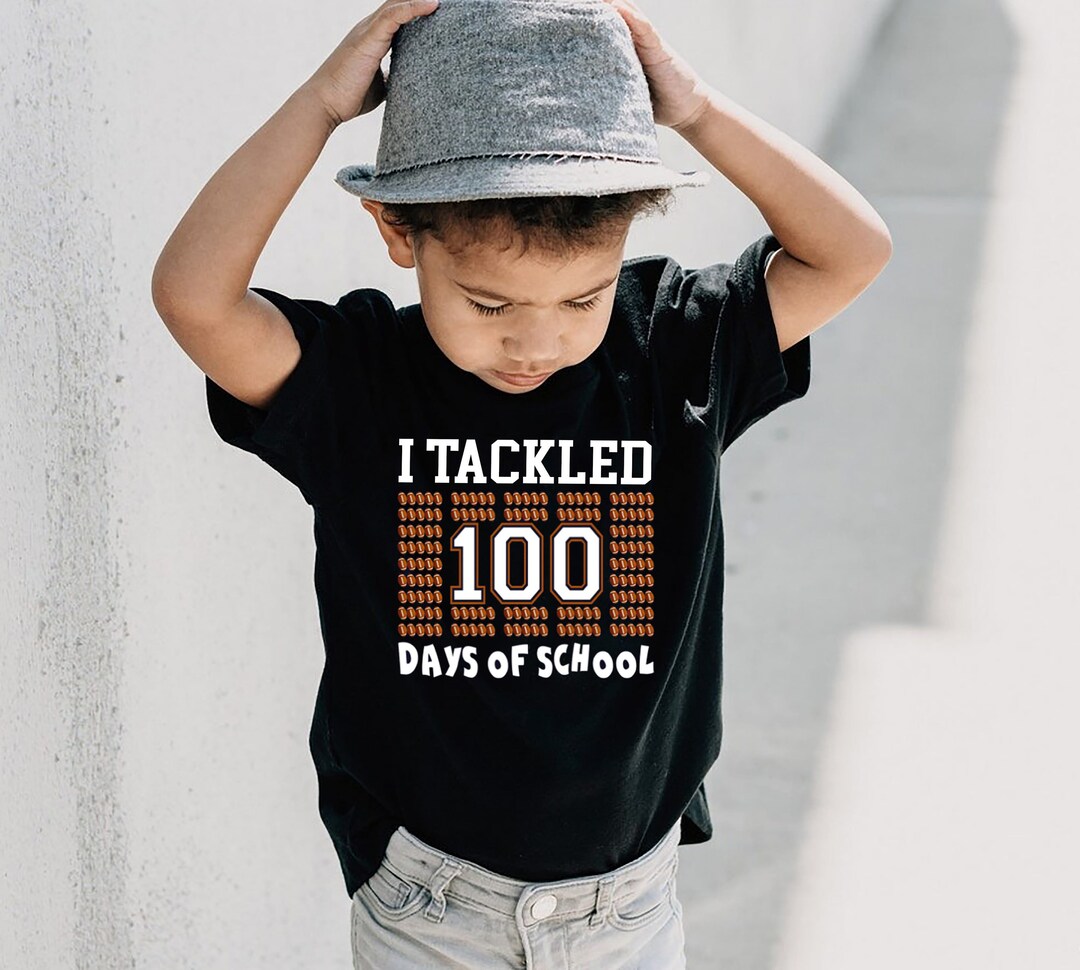 Boys 100 Day Shirt, Football 100 Days Shirt, 100th Day of School