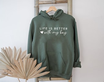 Life is Better With My Boys Sweatshirt and Hoodie, Mom of Boys Sweatshirt, Mom of Boys Crewneck, Mom of Boys Shirt gift hoodies