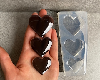 Silicone molds "Hearts" for pendants or brooch of epoxy resin. Silicone molds for epoxy resin jewelry