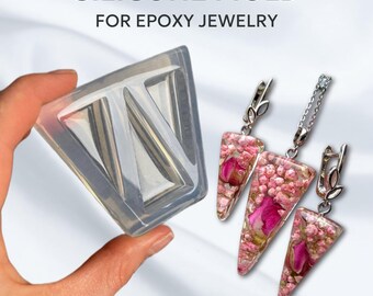 Silikonform Dreieck: Epoxy Schmuck, Anhänger, Ohrringe