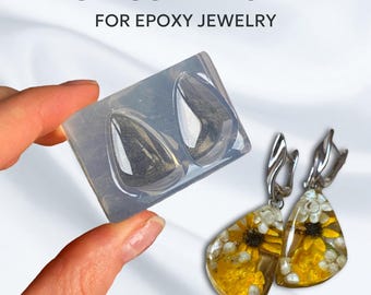 Wide Teardrop Silicone Molds for Epoxy Resin Jewelry