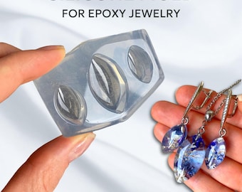 Pointed Oval Silicone Molds for Epoxy Resin Jewelry