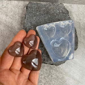 Silicone mold &quot;Hearts&quot; for earrings and pendant made of epoxy resin. Silicone molds for epoxy resin jewelry