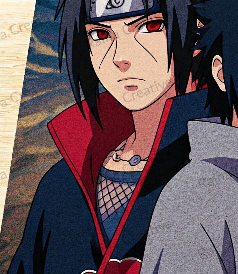 Itachi & Sasuke Uchiha Rug – Custom Naruto Shippuden Anime Carpet for ...