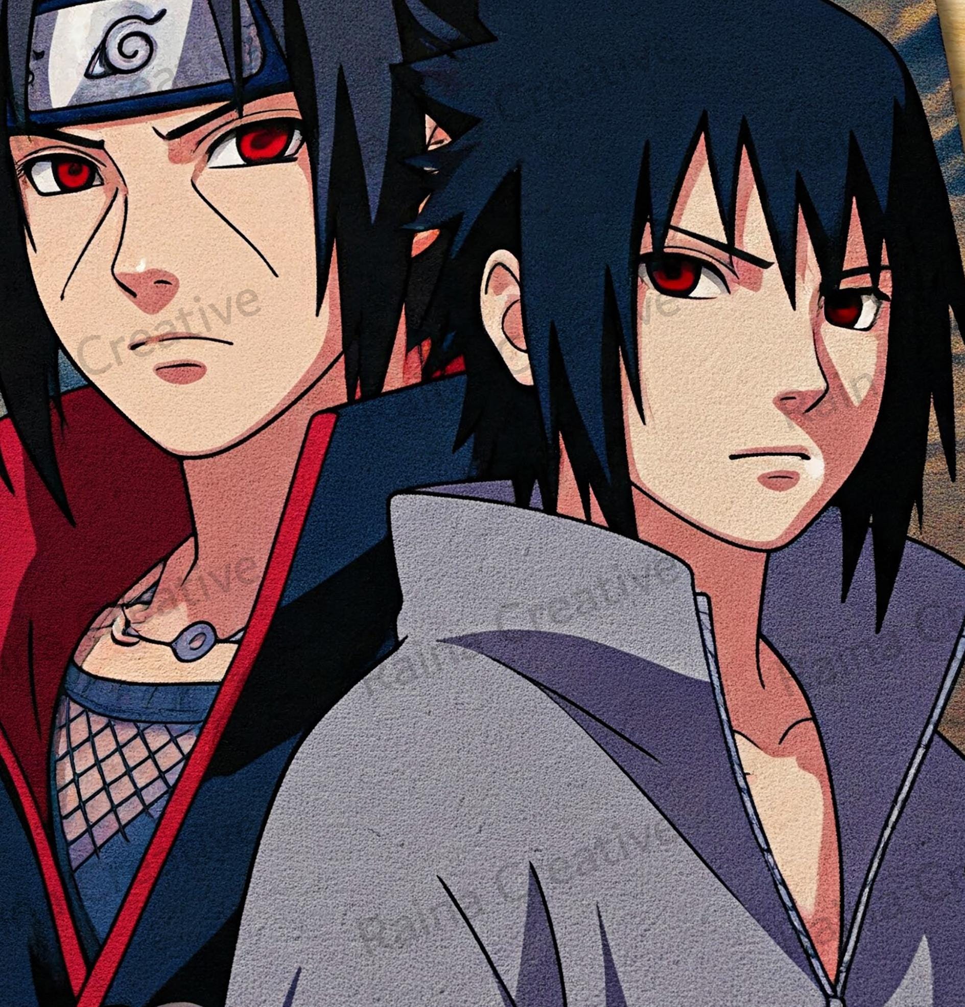 Uchia Rug Itachi & Sasuke Uchiha Rug – Custom Naruto Shippuden Anime Carpet for ...