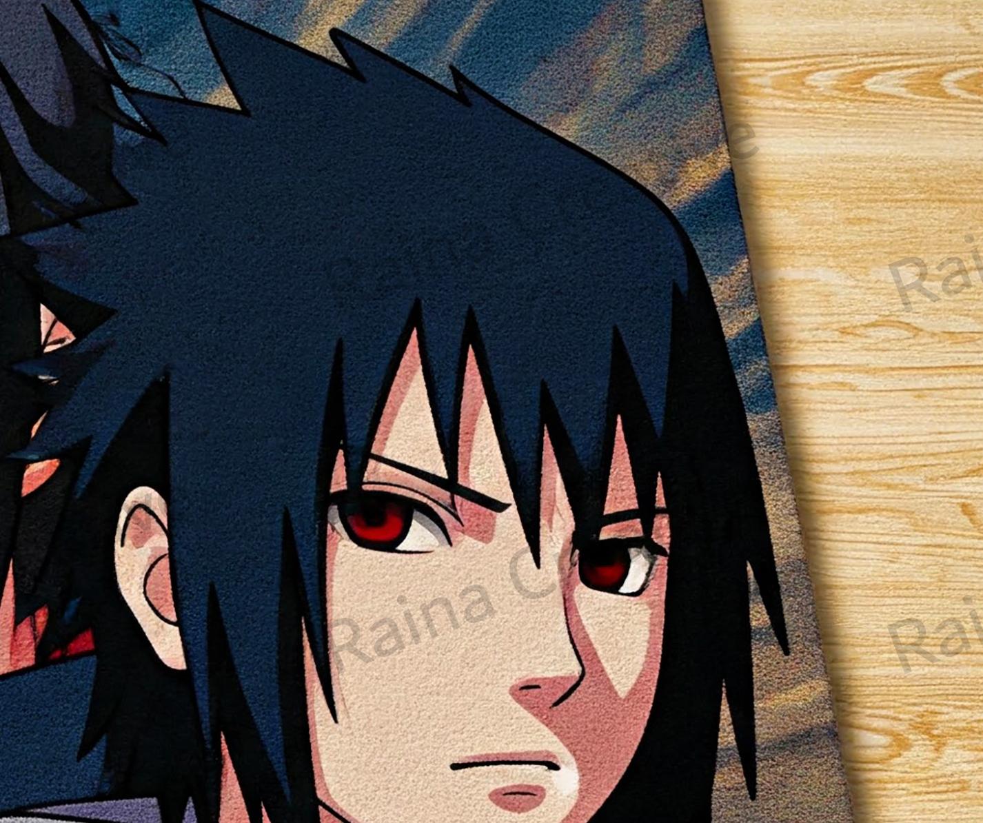 Itachi & Sasuke Uchiha Rug – Custom Naruto Shippuden Anime Carpet for ...