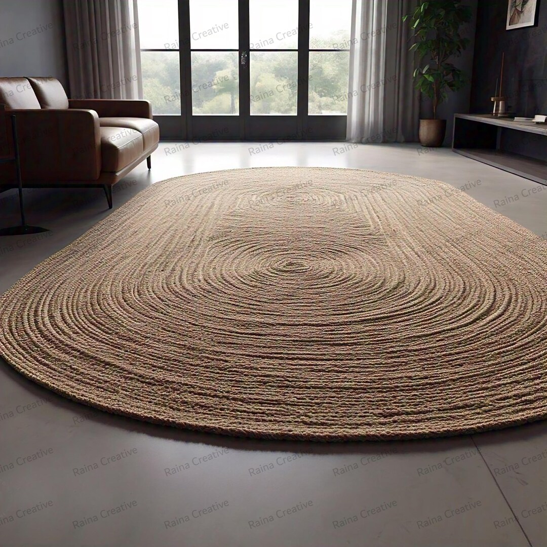Colorful Jute Rug, Oval Jute Rug, Luxury Jute Rug,organic Room, Organic ...