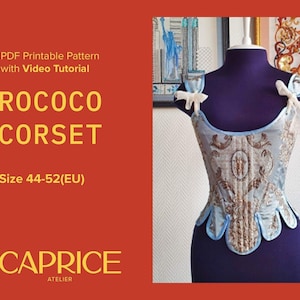 17th-18th Century Stays Corset Pattern (Size 44-52 EU) (PDF Pattern)