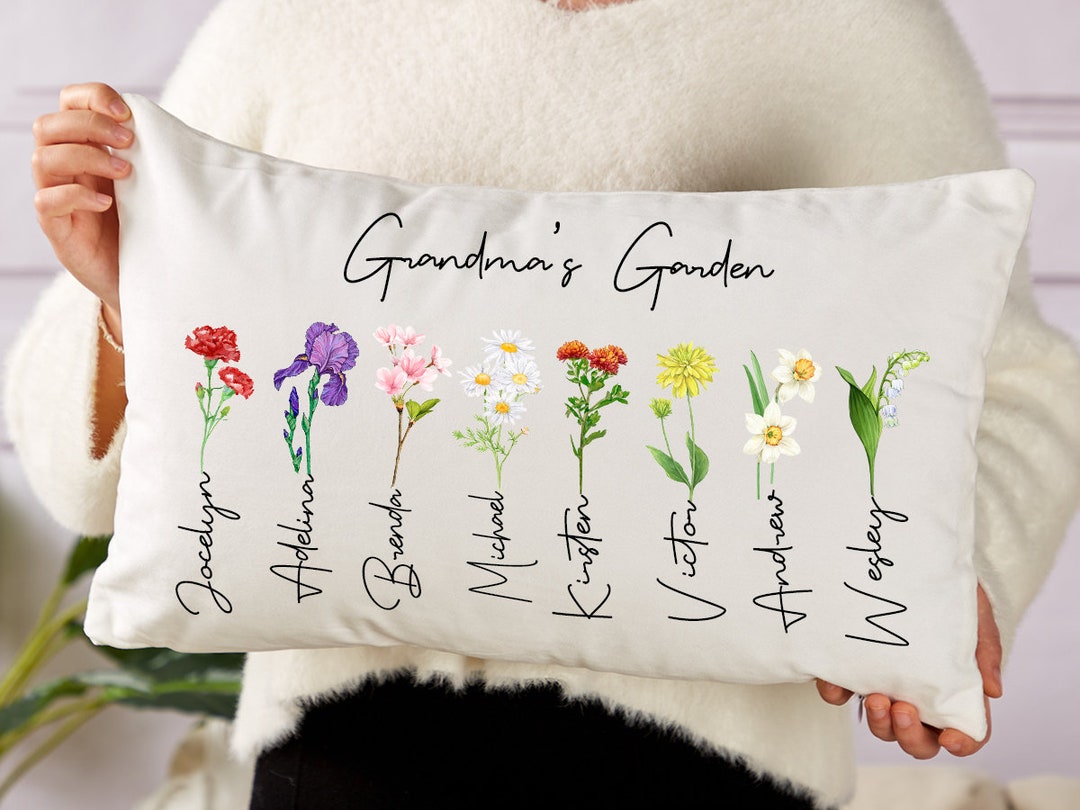 Weihnachtsgeschenk benutzerdefinierte Omas Garten Kissen Etsy.de