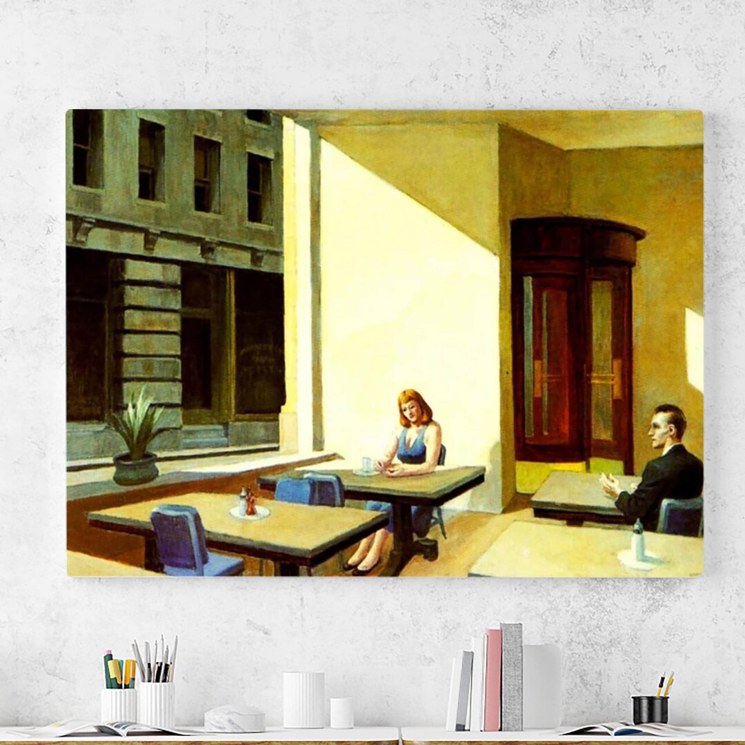 Edward Hopper Wall Art Print sunlight in A Cafeteria Poster Etsy