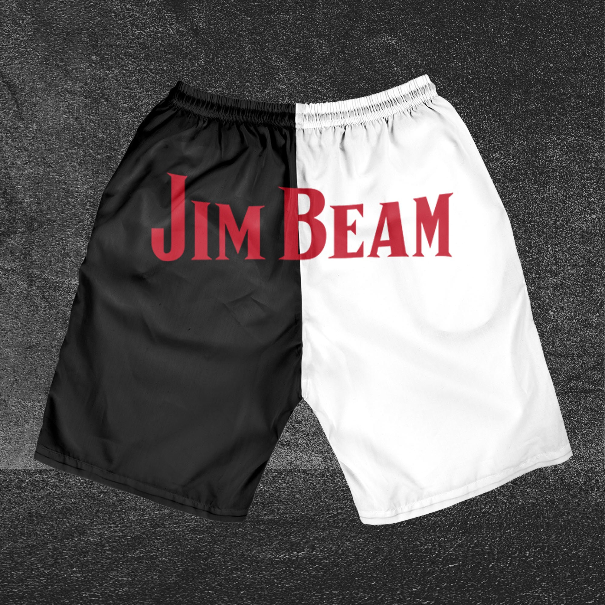 Discover Jim Beam Horizontal Text Shorts, Beer basic men Hawaiian shorts, Jim Beam Hawaii Beach Short