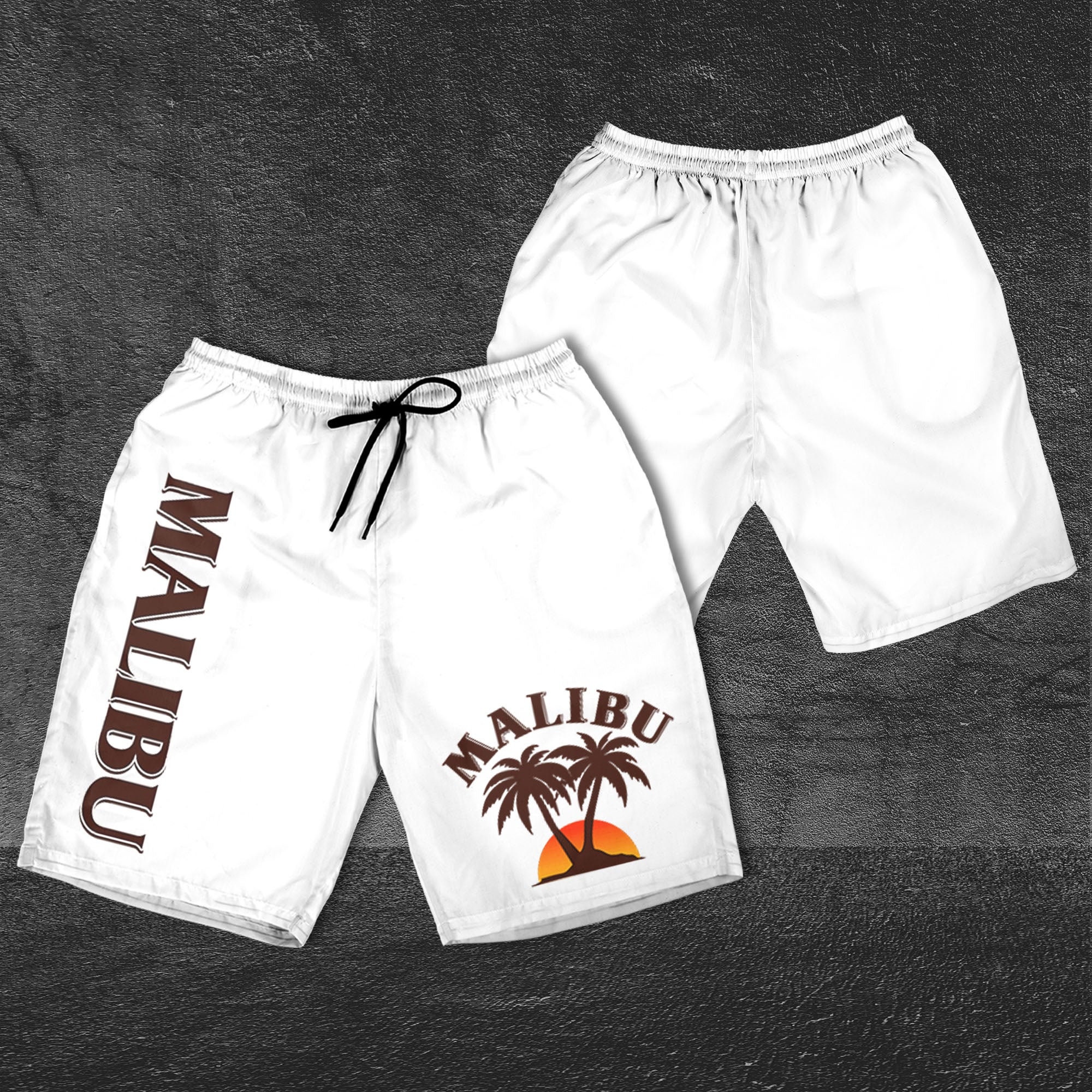 Discover Beige Malibu Shorts, Summer Shorts,  Hawaiian Beer Shorts