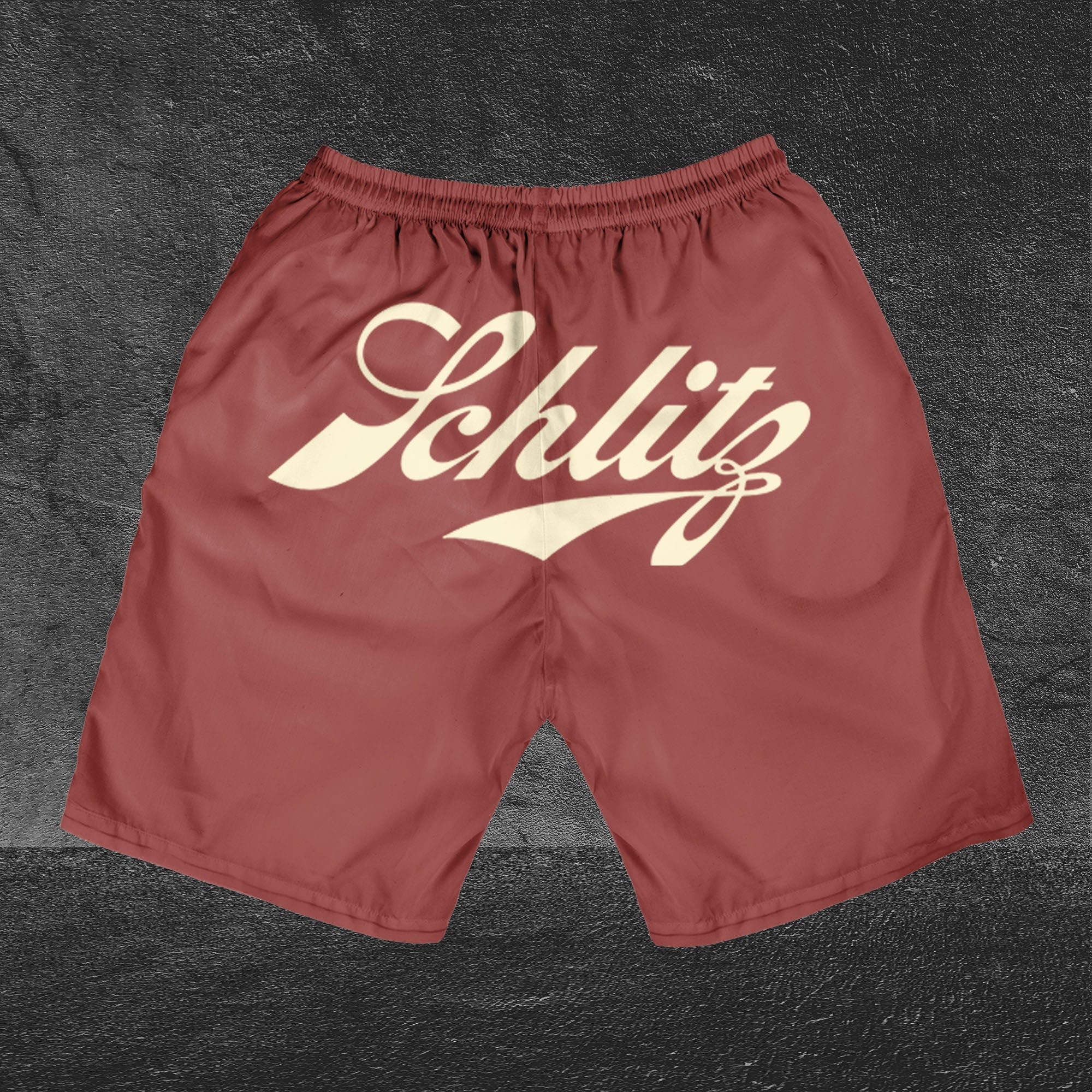 Discover Schlitz Red Horizontal Text Shorts, Beer basic men Hawaiian shorts, Schlitz Red Hawaii Beach Short