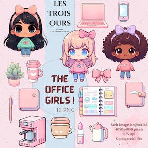 Planner Girl Clipart, Planner Accessories Clipart, Planner Girl Graphics, Planner Clipart, Coffee Cup, Agenda, diário clipart uso comercial